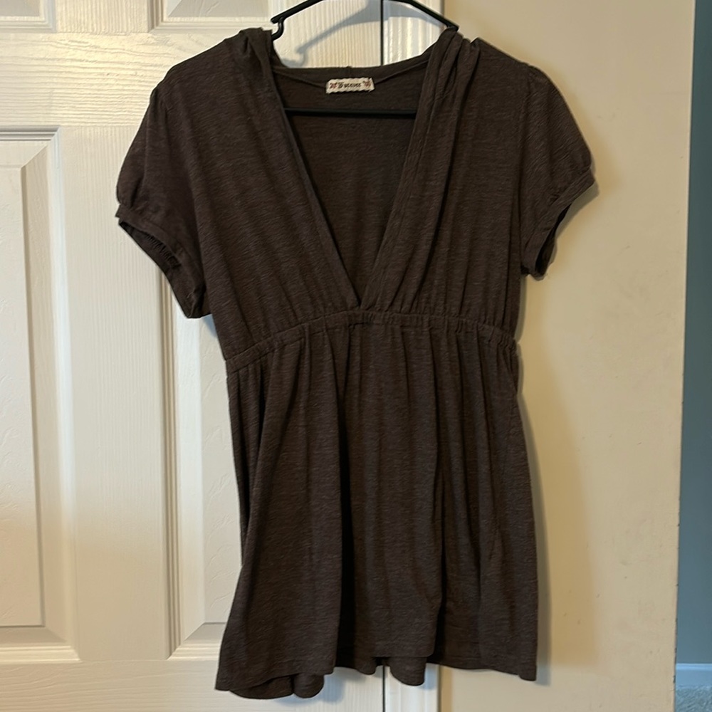 Forever 21 large brown hooded shirt